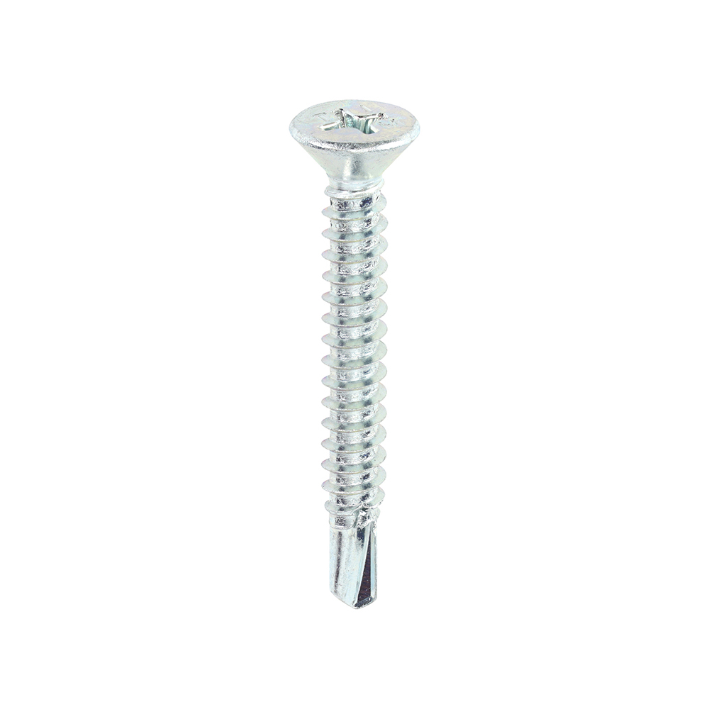 S/Drill PVC Screw CSK - BZP - Image 1
