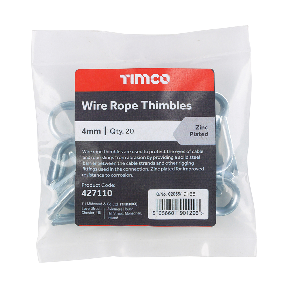 Wire Rope Thimbles Zinc - Image 2
