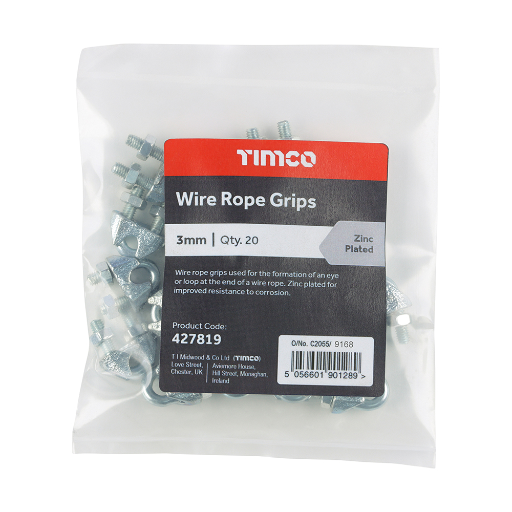 Wire Rope Grips Zinc - Image 2