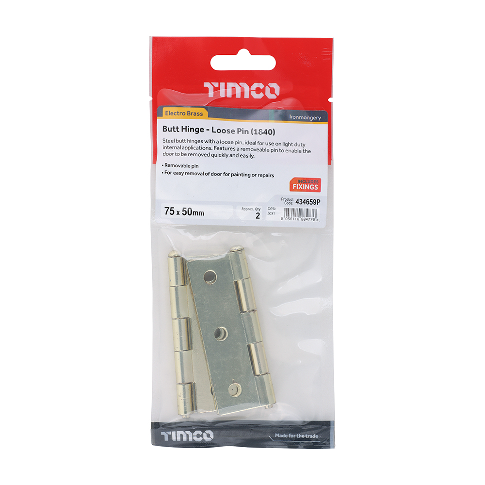 Butt Hinge Loose Pin EB - Image 2