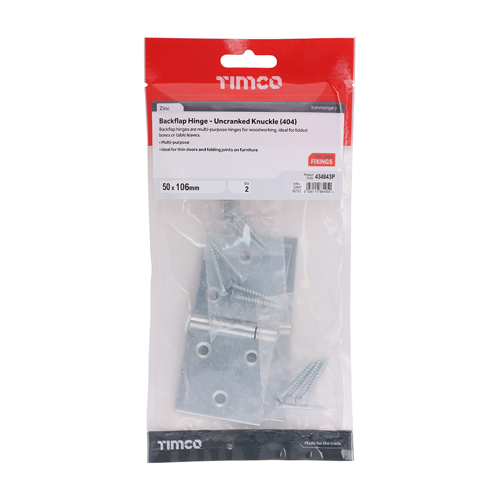Backflap Hinge U/C ZINC - Image 2