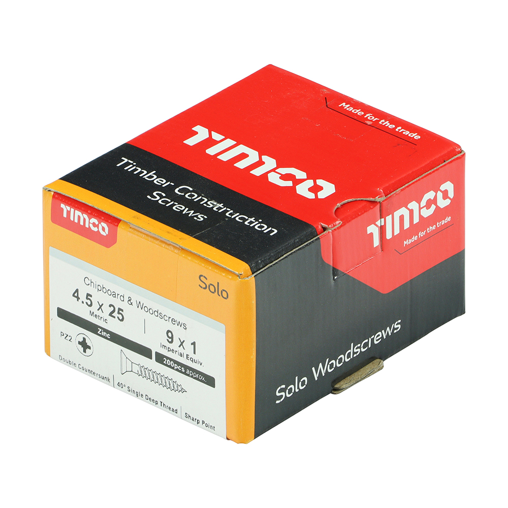 Solo Woodscrew PZ2 CSK Zinc - Image 2