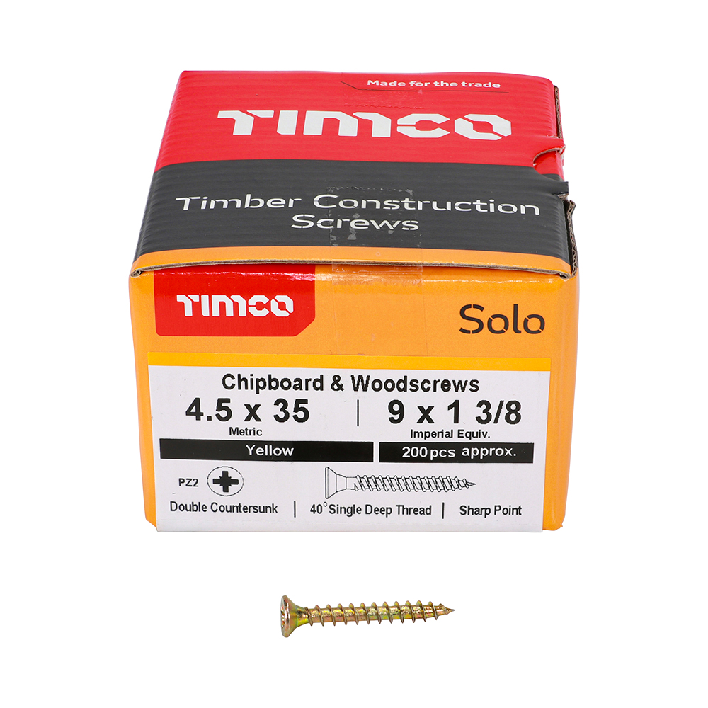 Solo Woodscrew PZ2 CSK ZYP - Image 3