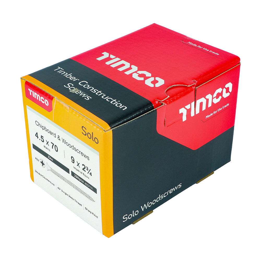 Solo Woodscrew PZ2 CSK Zinc - Image 2