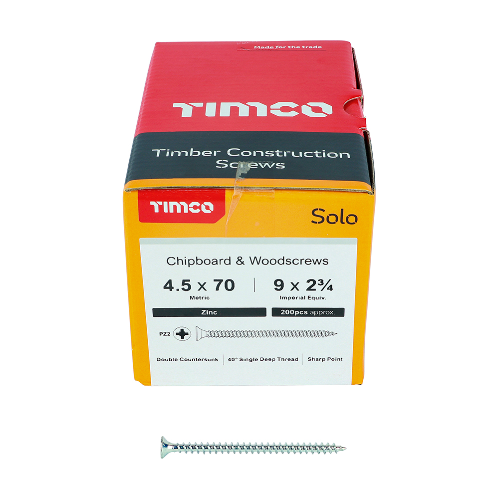 Solo Woodscrew PZ2 CSK Zinc - Image 3