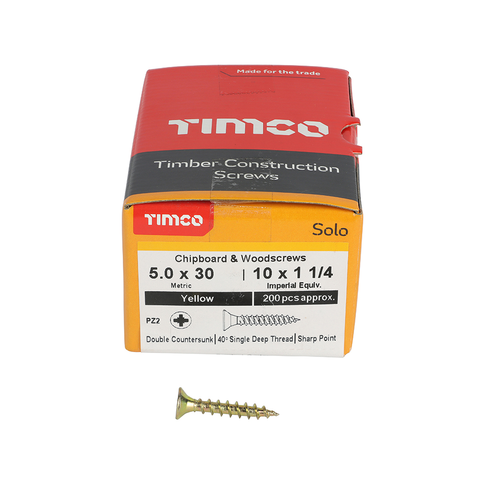 Solo Woodscrew PZ2 CSK ZYP - Image 3