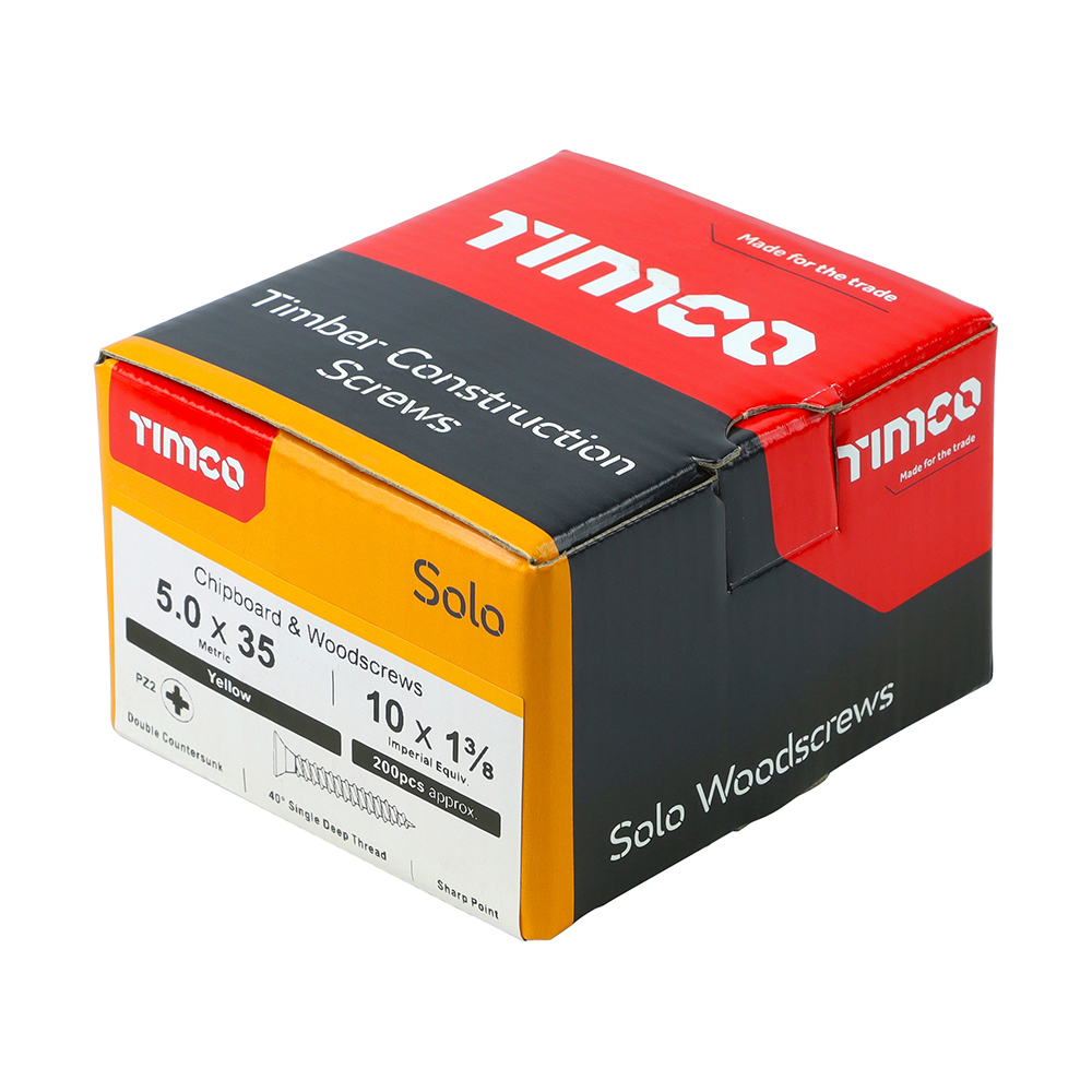 Solo Woodscrew PZ2 CSK ZYP - Image 2