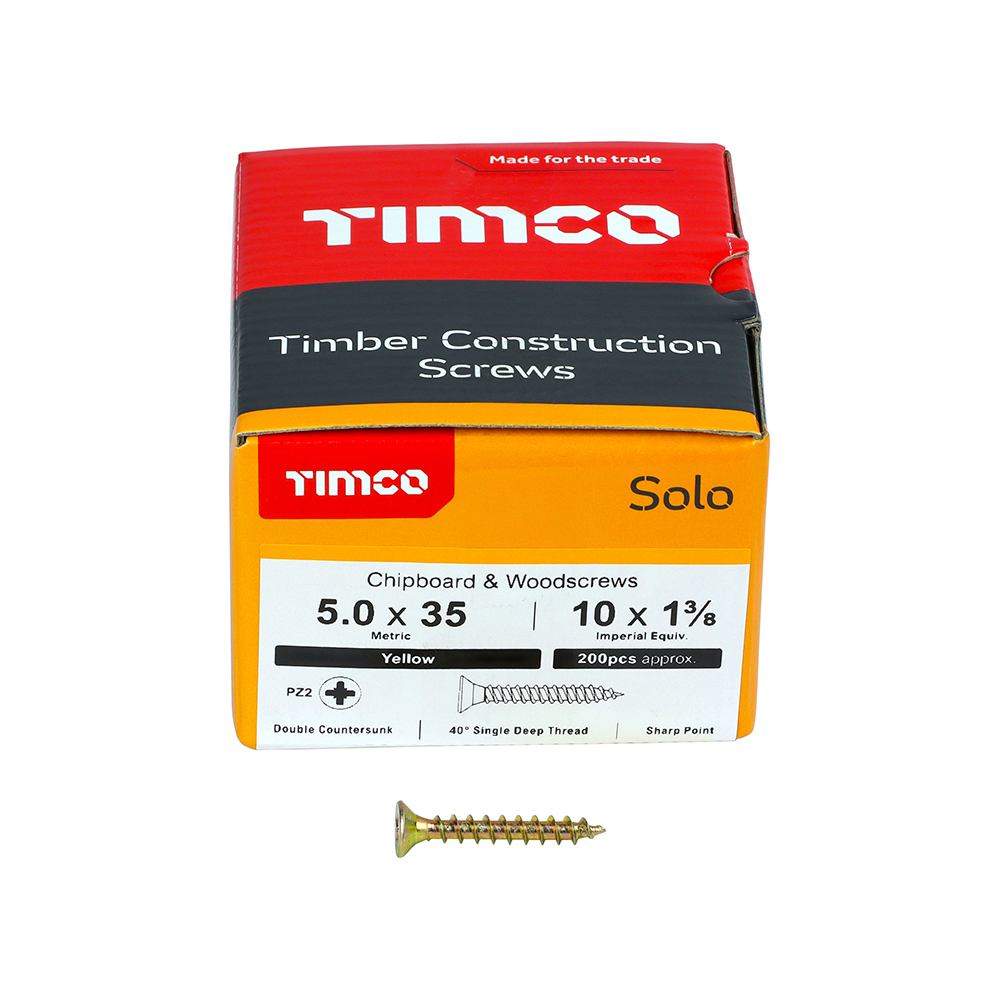 Solo Woodscrew PZ2 CSK ZYP - Image 3