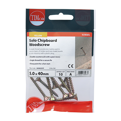 Solo Woodscrew PZ2 CSK - ZYP - Image 2