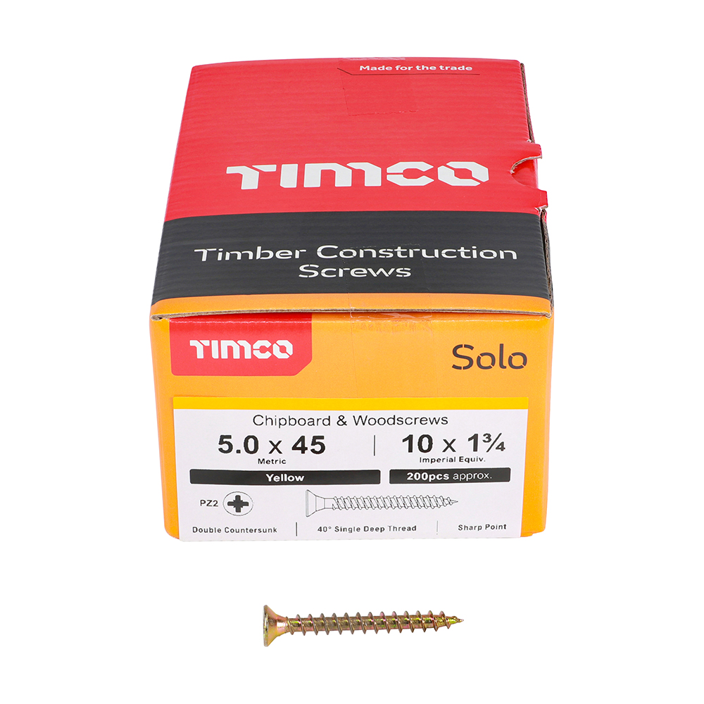 Solo Woodscrew PZ2 CSK ZYP - Image 3