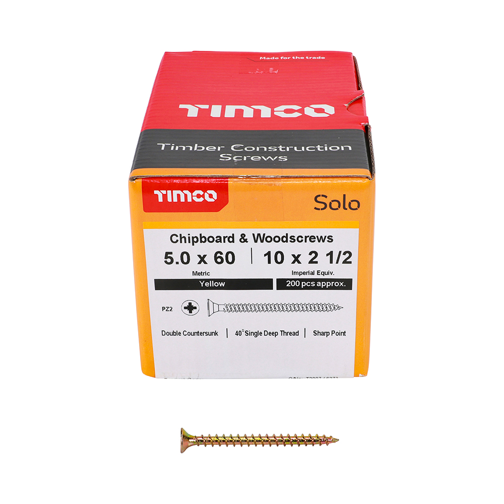 Solo Woodscrew PZ2 CSK ZYP - Image 3