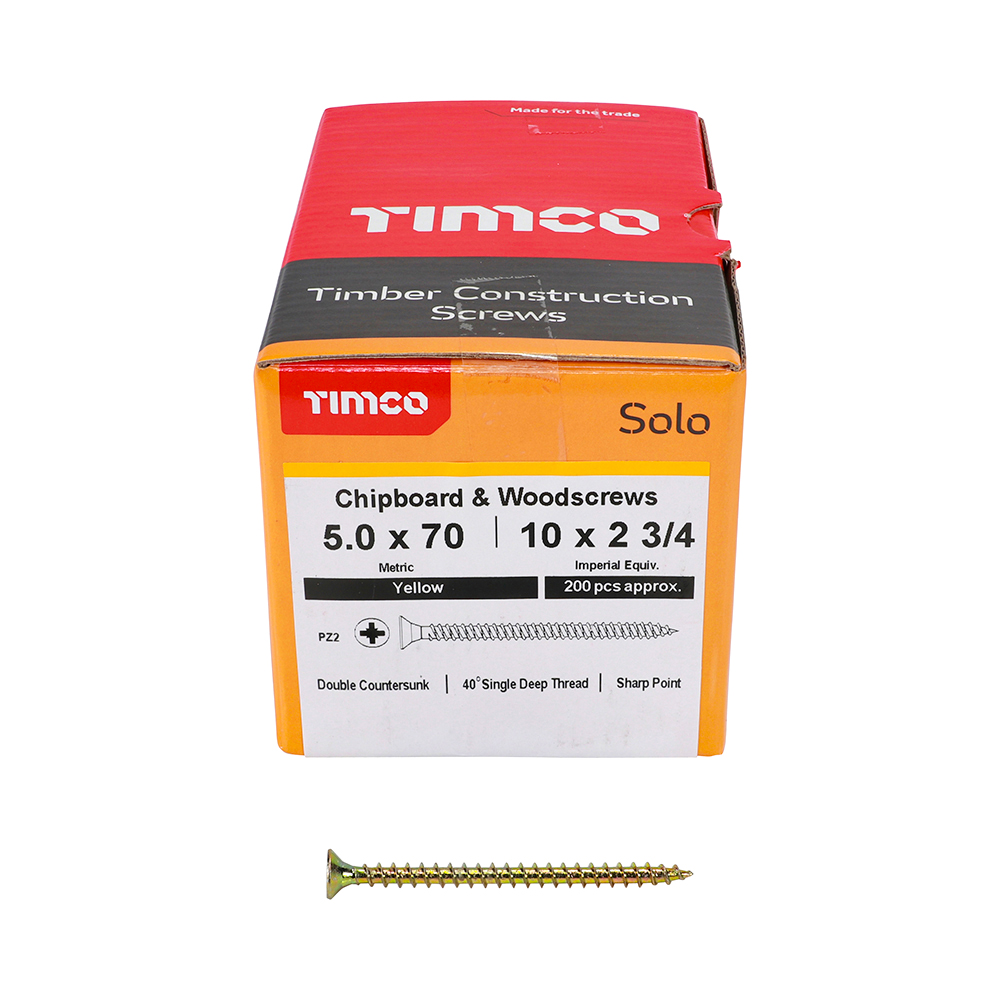 Solo Woodscrew PZ2 CSK ZYP - Image 3