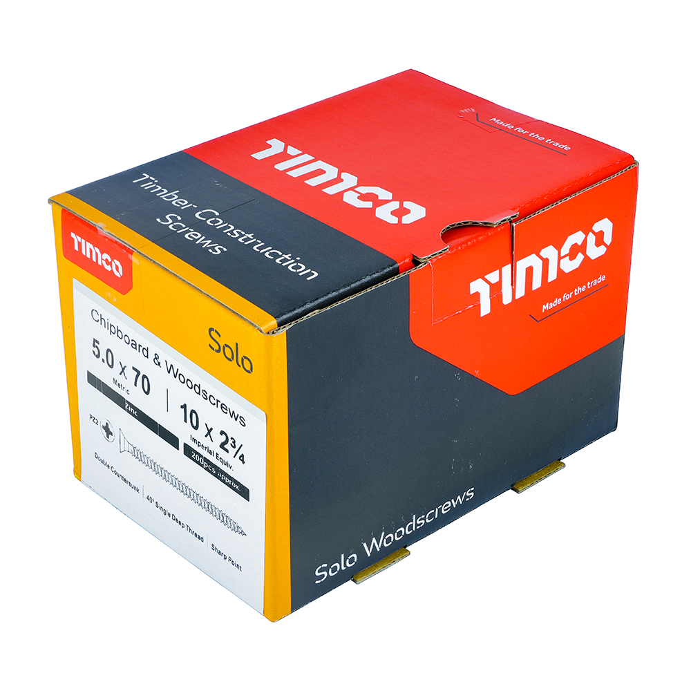 Solo Woodscrew PZ2 CSK Zinc - Image 2