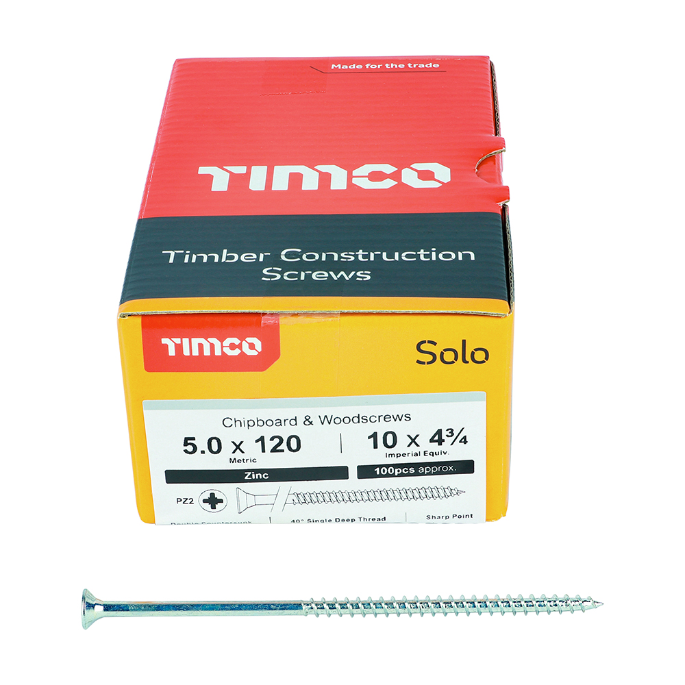 Solo Woodscrew PZ2 CSK Zinc - Image 3