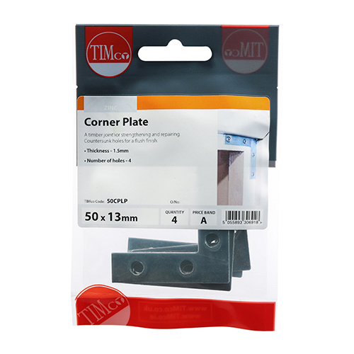 Corner Plate - BZP - Image 2