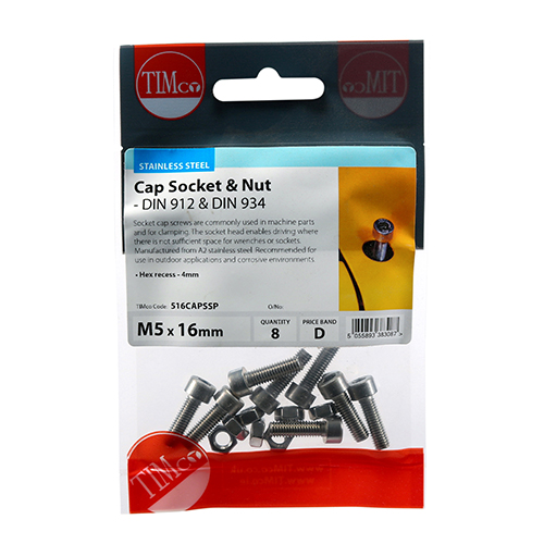 Cap Socket & Nut - A2 SS - Image 2