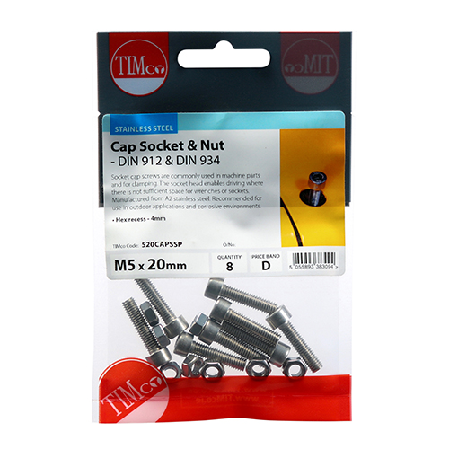 Cap Socket & Nut - A2 SS - Image 2