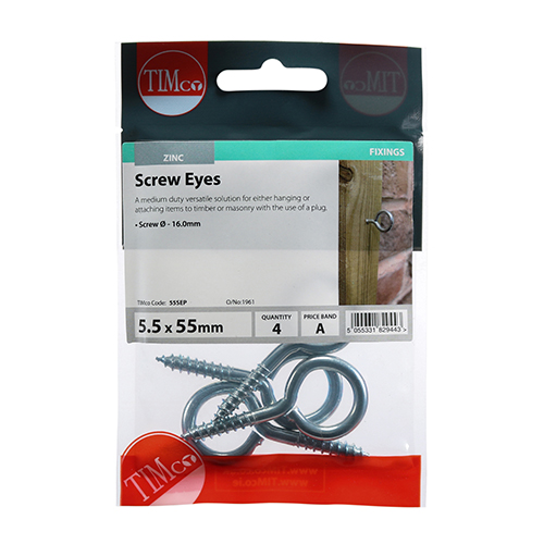 Screw Eyes - BZP - Image 2