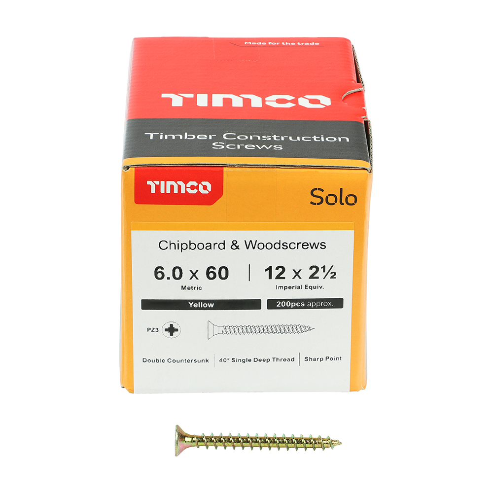 Solo Woodscrew PZ3 CSK ZYP - Image 3