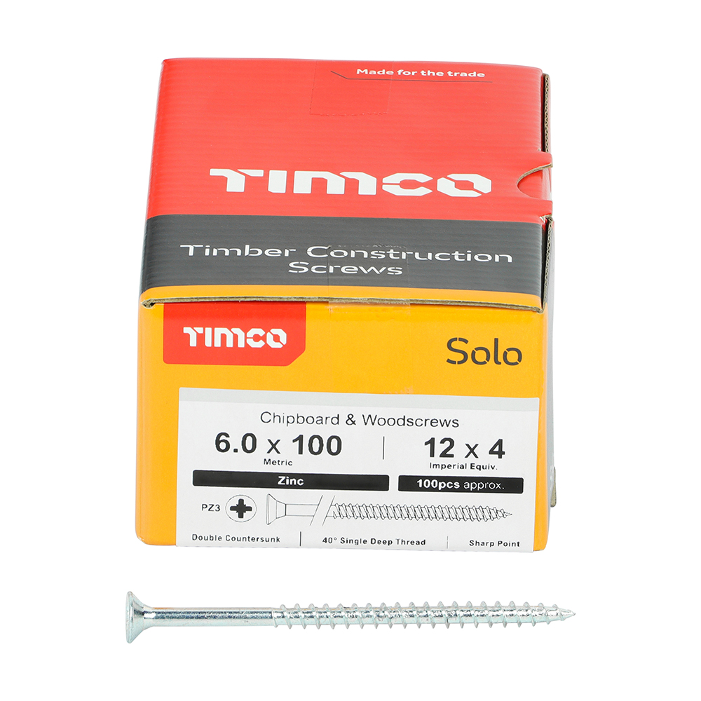Solo Woodscrew PZ3 CSK Zinc - Image 3