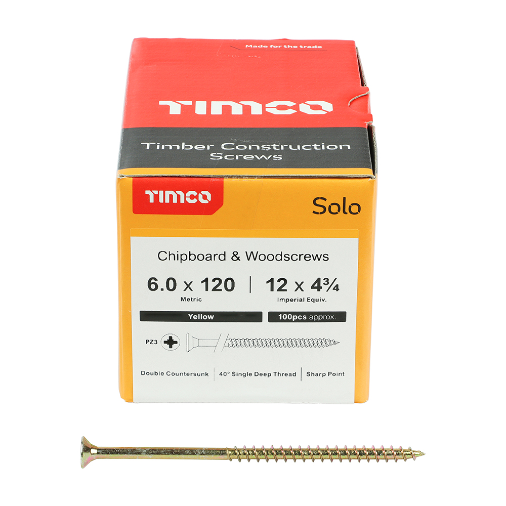 Solo Woodscrew PZ3 CSK ZYP - Image 3