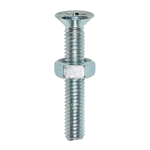 Machine Screw & Nut CSK - BZP - Image 1