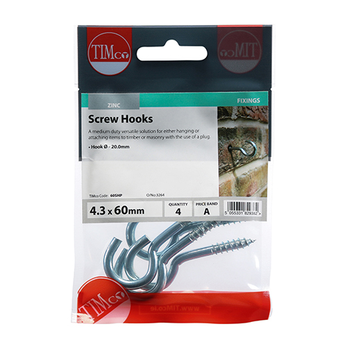 Screw Hooks - BZP - Image 2
