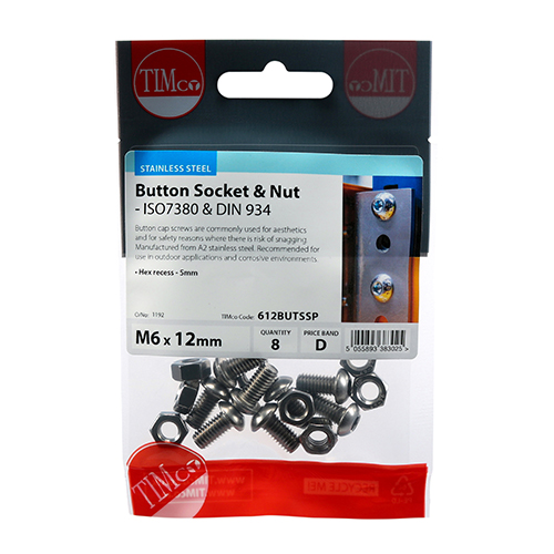 Button Socket & Nut - A2 SS - Image 2