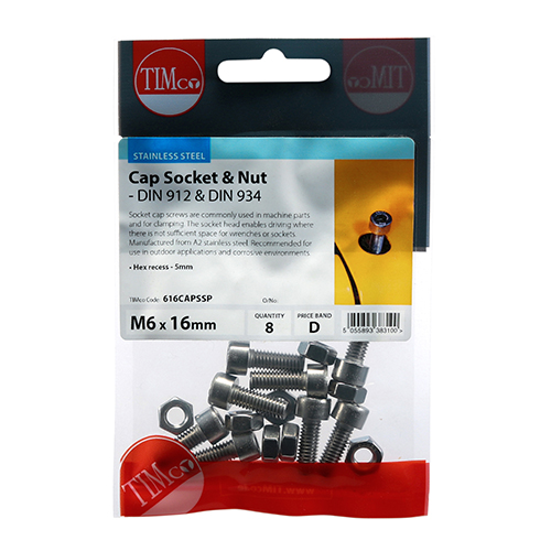 Cap Socket & Nut - A2 SS - Image 2