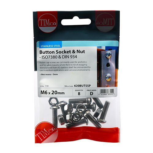 Button Socket & Nut - A2 SS - Image 2