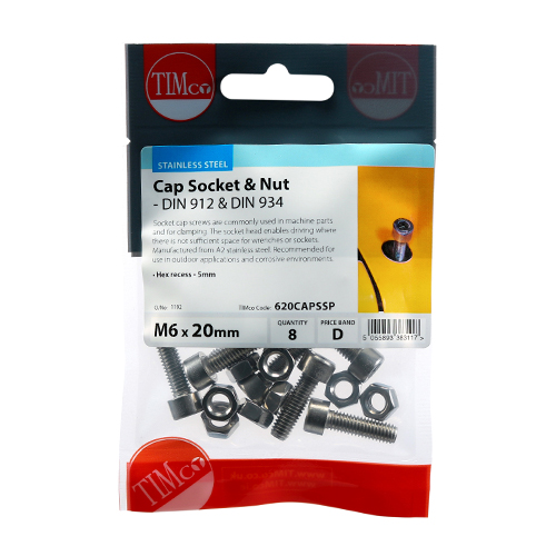 Cap Socket & Nut - A2 SS - Image 2