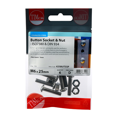 Button Socket & Nut - A2 SS - Image 2