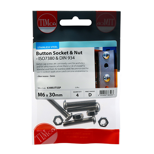 Button Socket & Nut - A2 SS - Image 2