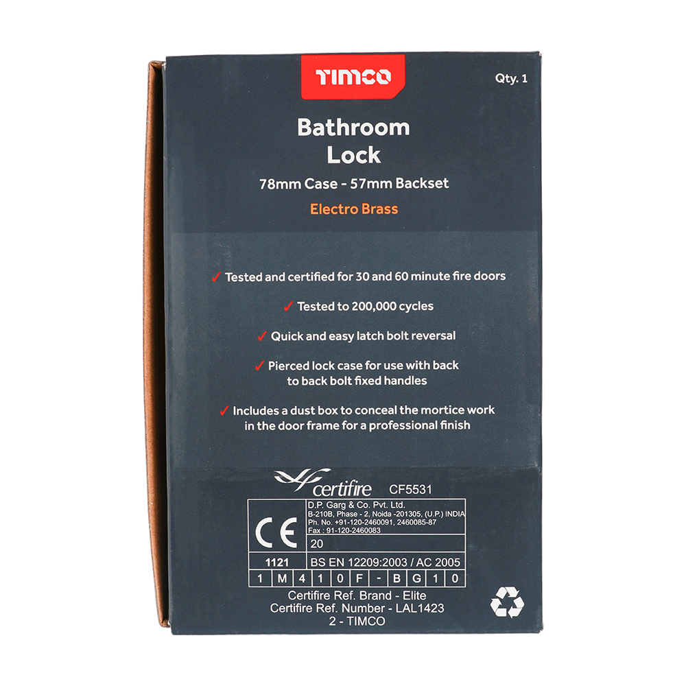 Bathroom Lock E. Brass - Image 3