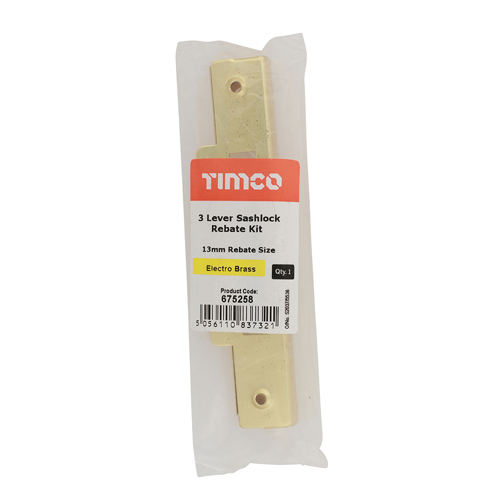 3L Sash Rebate Kit E. Brass - Image 2