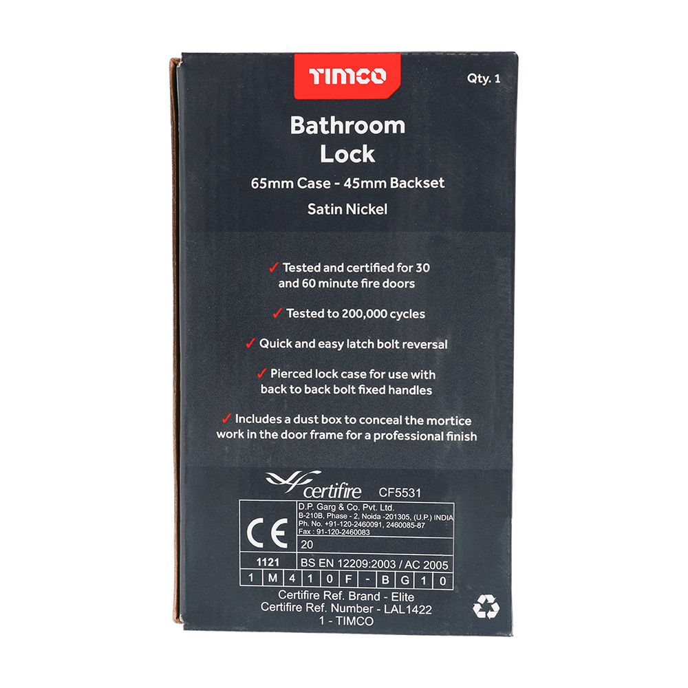 Bathroom Lock Sat. Nickel - Image 3