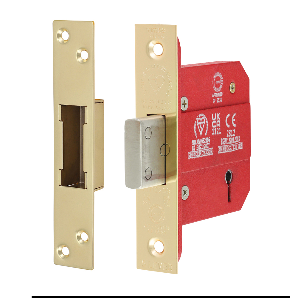 5 Lever BS CE Deadlock E.Brass