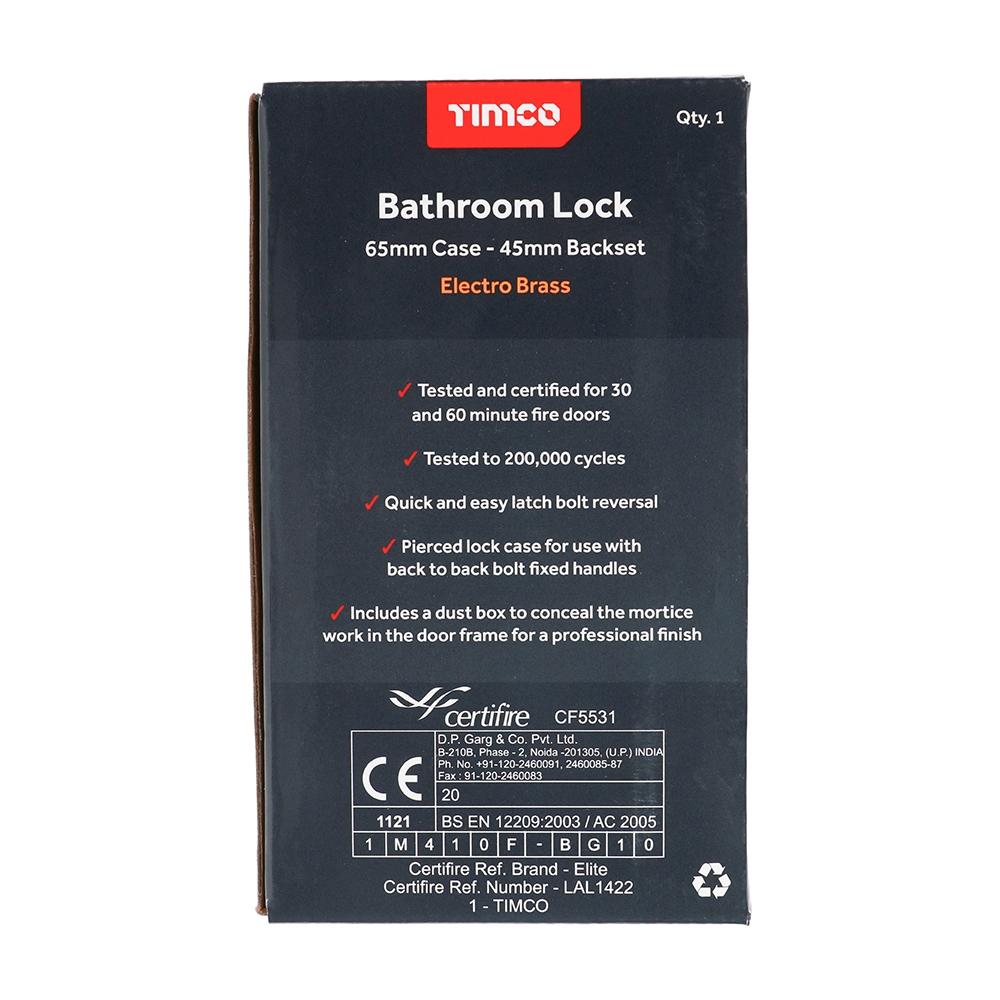 Bathroom Lock E. Brass - Image 3