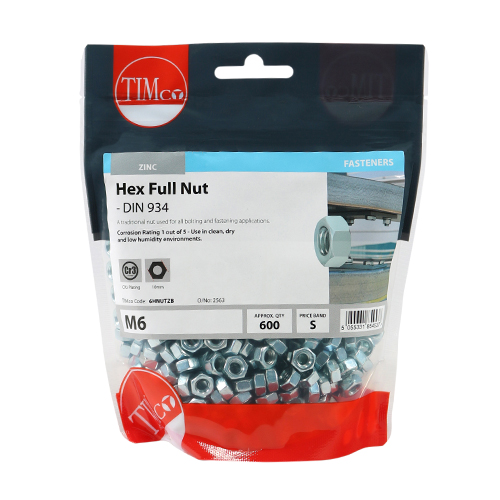 Hex Nut DIN 934 - BZP - Image 2