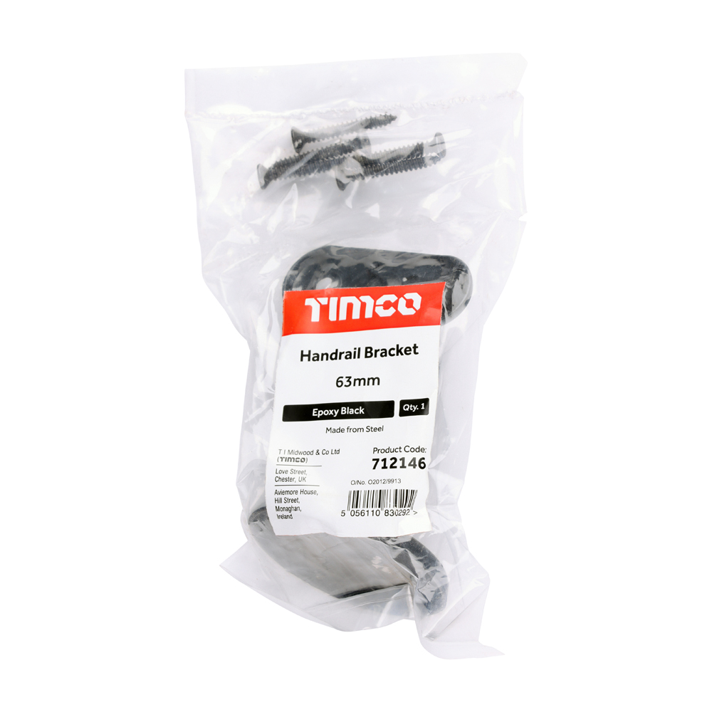 Steel Handrail Bracket Black - Image 2