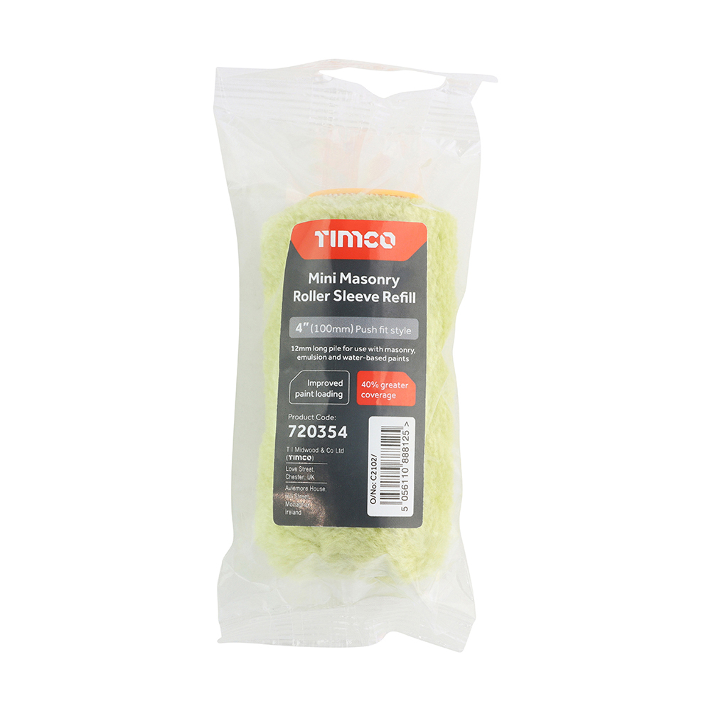Masonry Mini RollerSleeve 12mm - Image 2