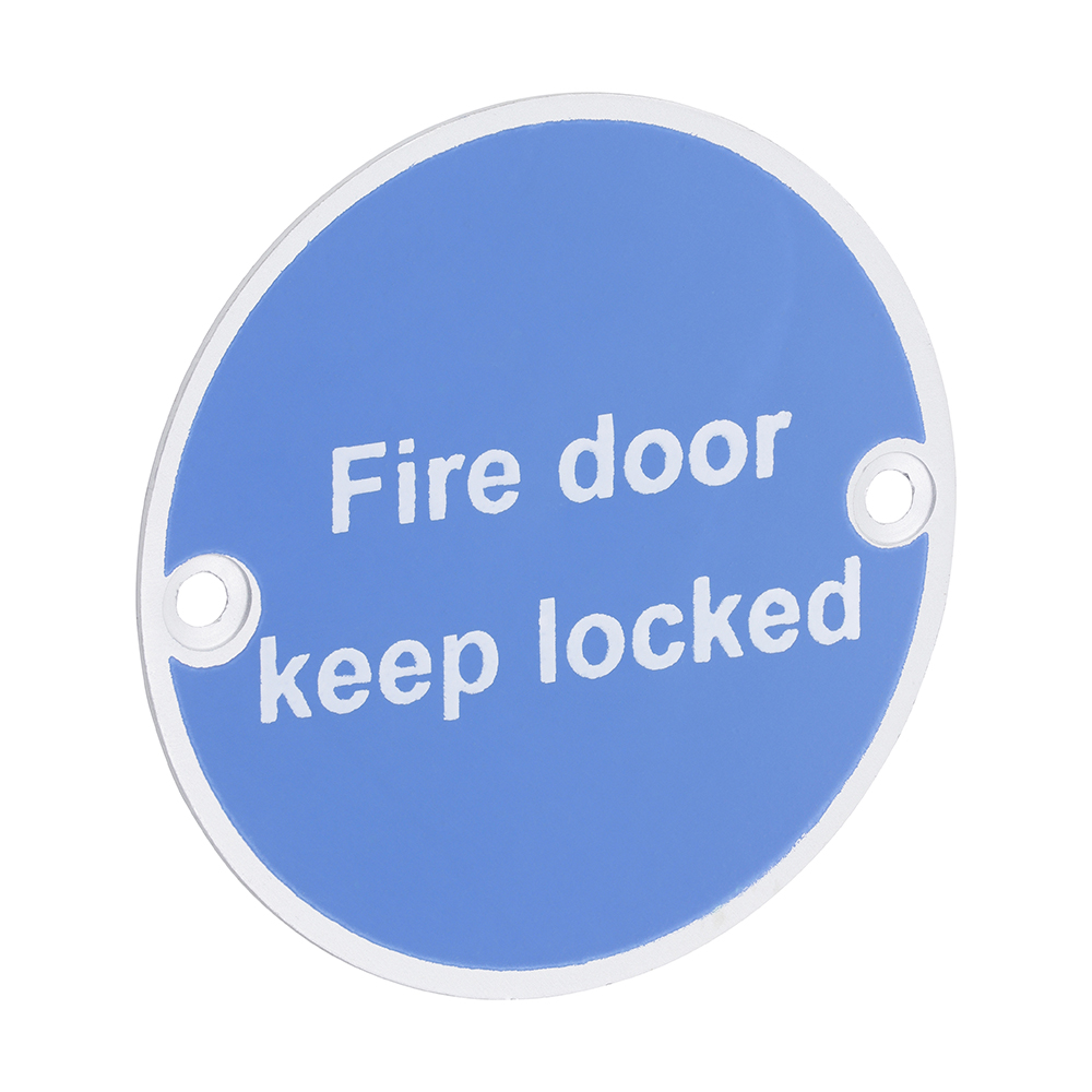 Fire Door Keep Locked Sign SAA