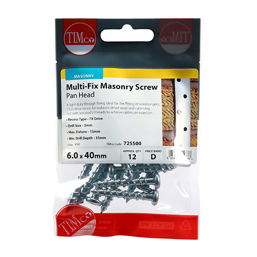 Multi-Fix Masonry Screw - PAN - Image 2