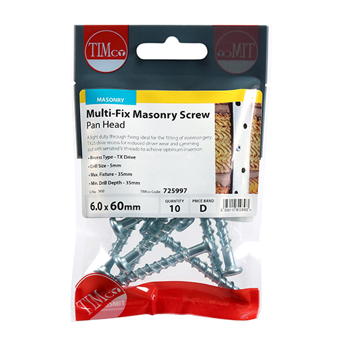 Multi-Fix Masonry Screw - PAN - Image 2
