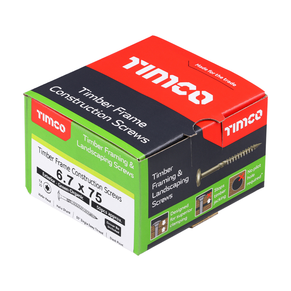 Timber Frame Screw WAFER Green - Image 2