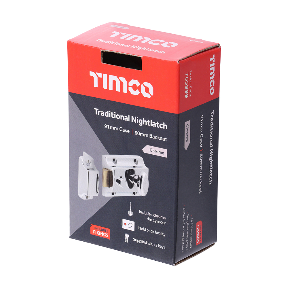 Traditional Nightlatch Chrome - Image 2