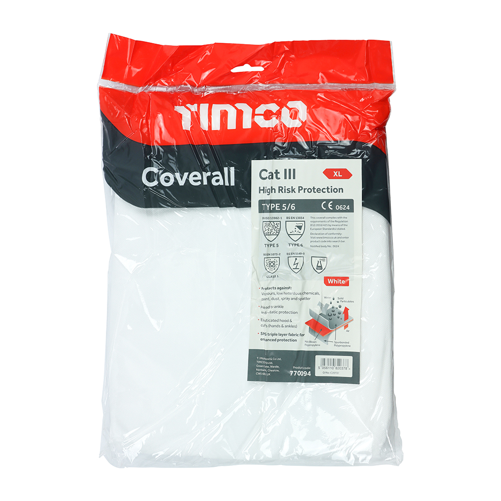 Type 5/6 Coverall White - Image 2