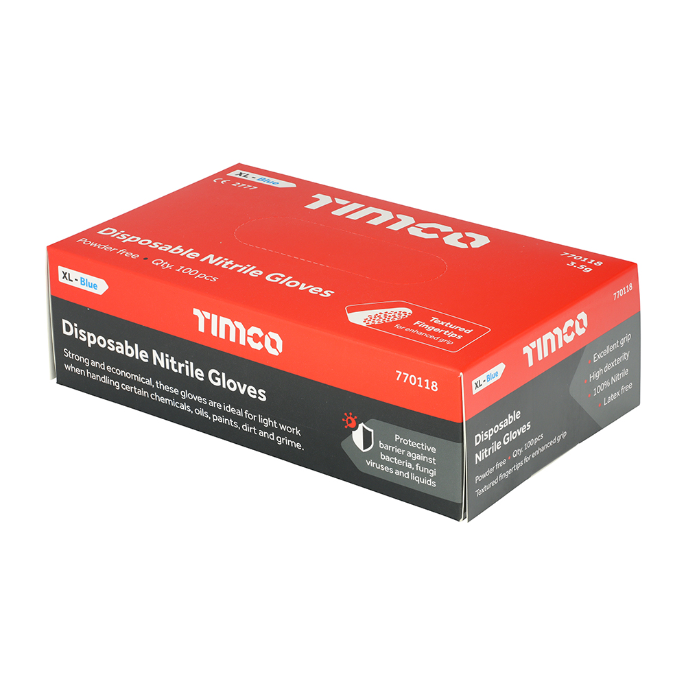 Nitrile Gloves Blue - Image 2