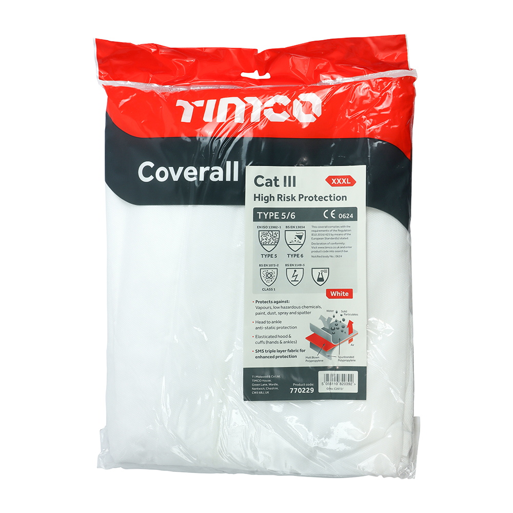 Type 5/6 Coverall White - Image 2