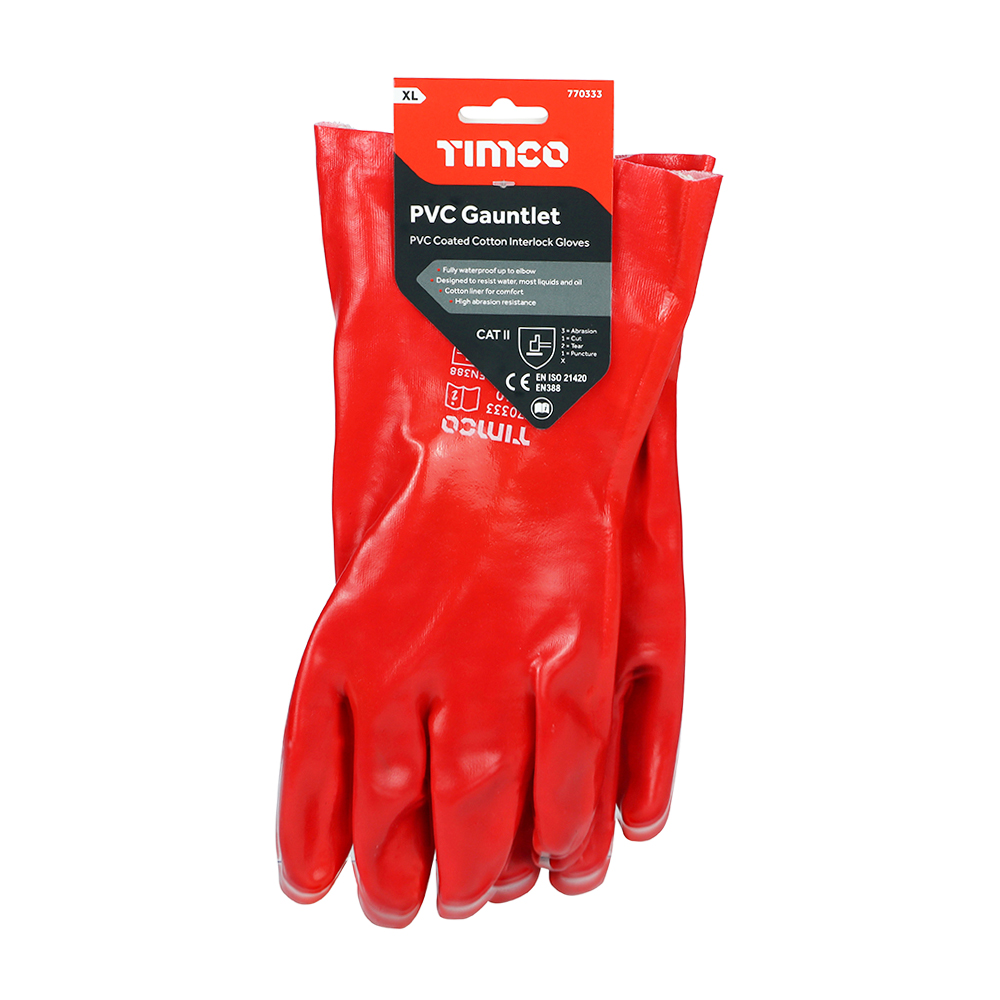 PVC Coated Gauntlets Cotton - Image 2